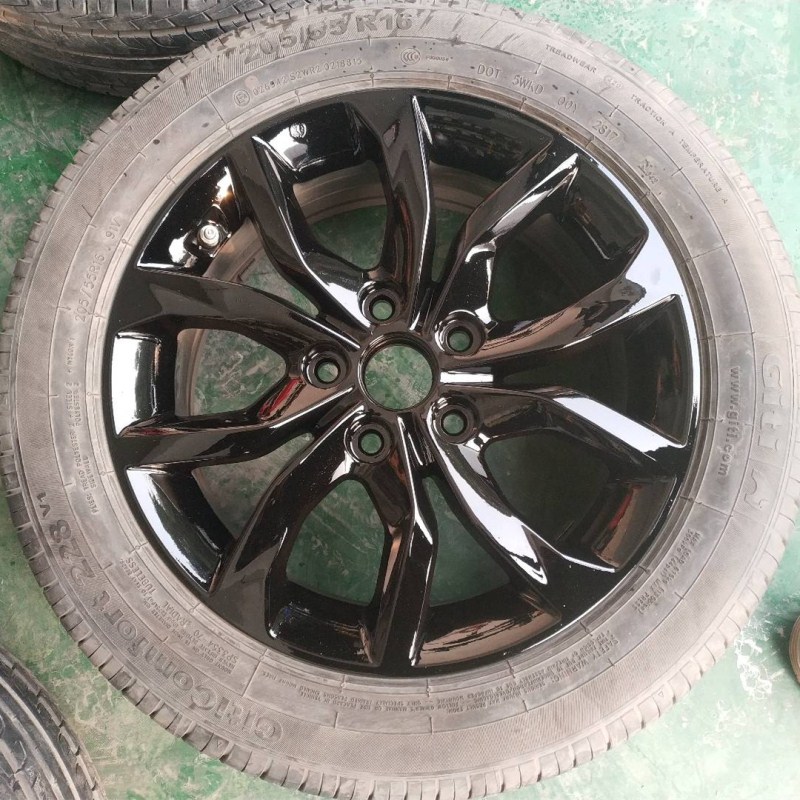 重庆汽车钢圈轮毂喷黑漆膜